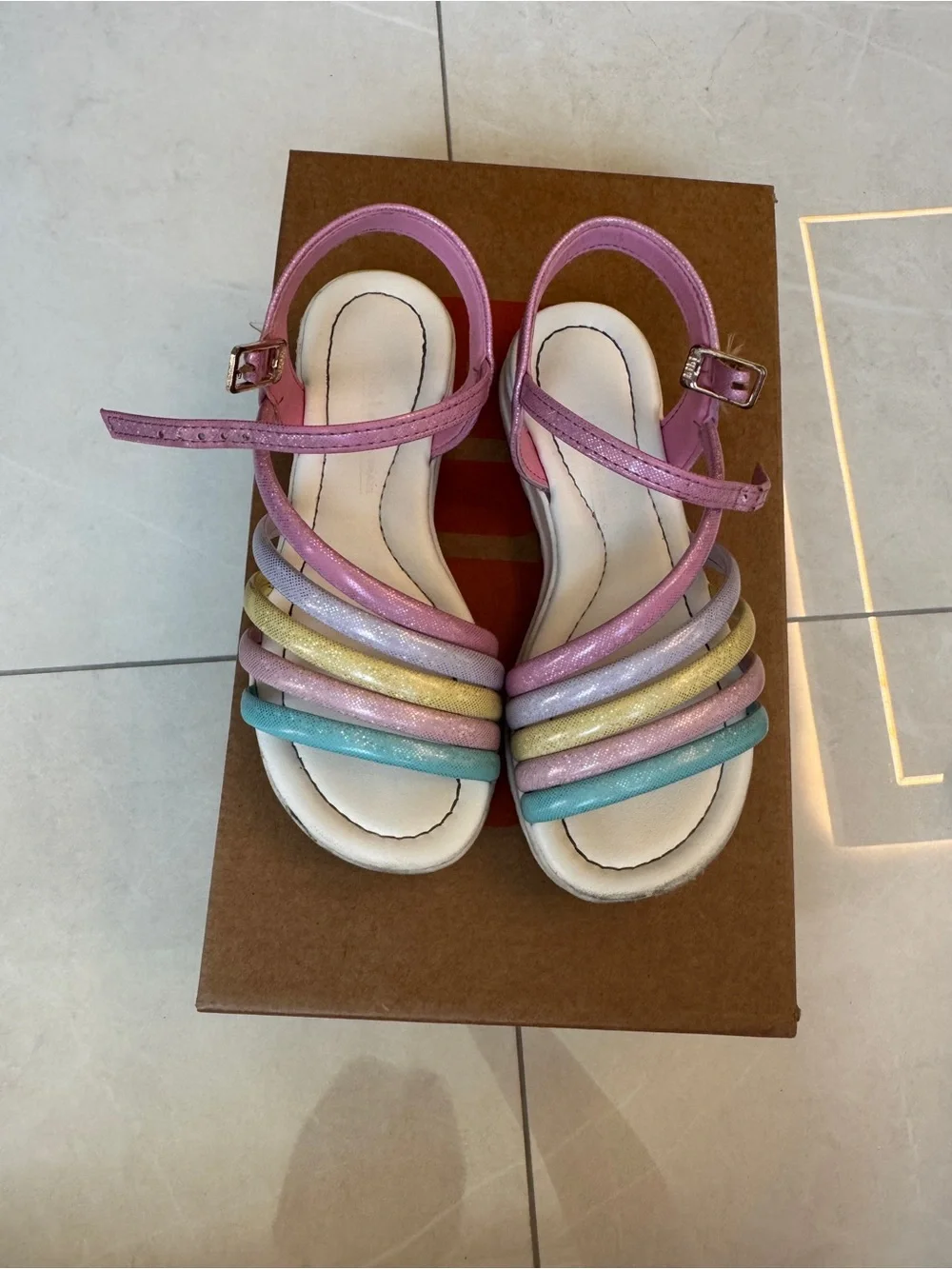 Calçados Bibi Mini Me Colour Glitter Sandals